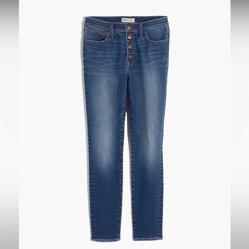 Madewell NWT 9” midrise skinny crop jeans: button front size 28
